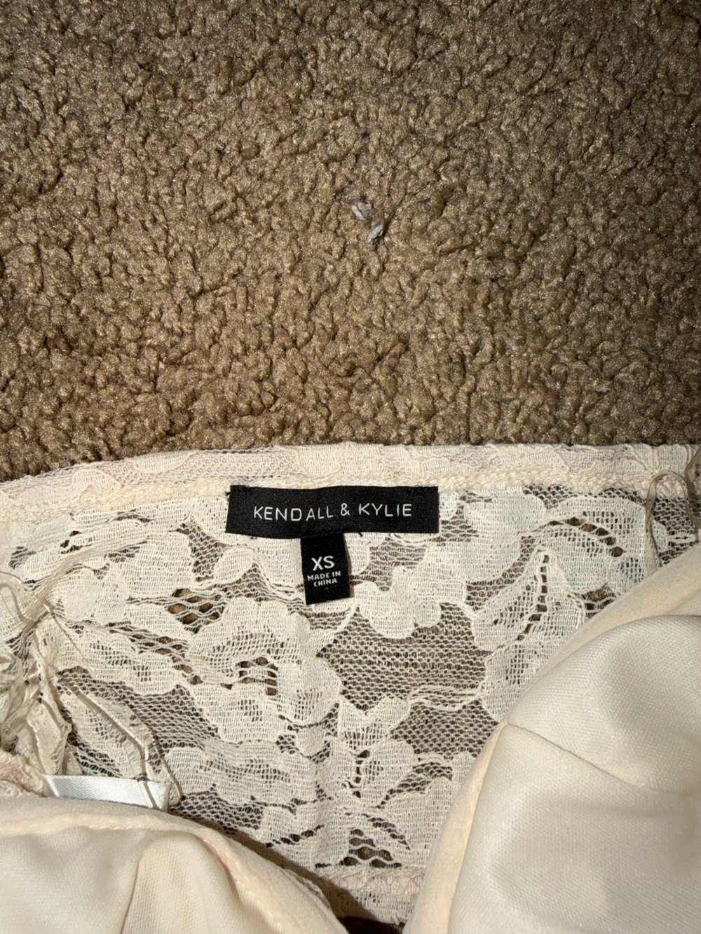 PacSun Kendall & Kylie Cream Corset Style Top - Picture 3 of 3